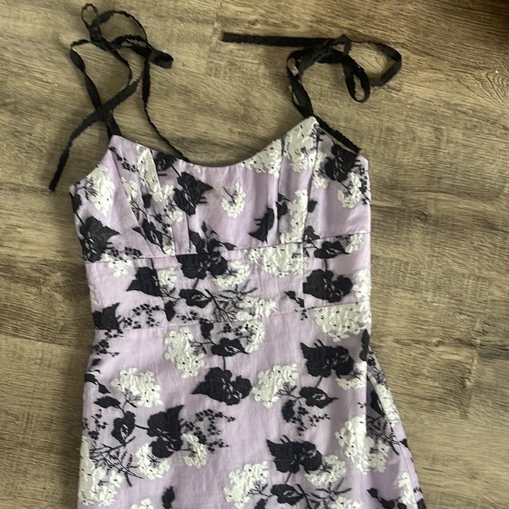 Monique Lhuillier Floral Jacquard Midi Dress - Picture 13 of 16